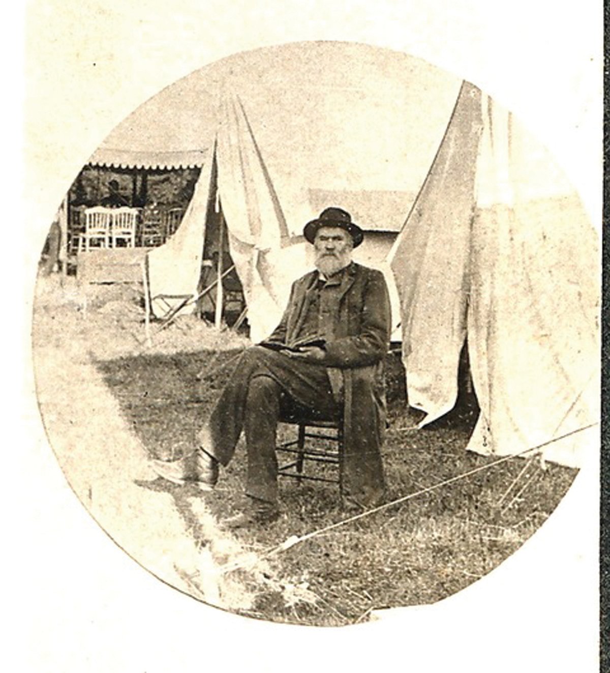 MAN OF GOD? After he was diagnosed with consumption, Frederick A. ‘Big Shang’ Bailey held camp meeting revivals at his property, and spoke at many other religious gatherings.